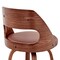 Armen Living Julius 26" Brown Faux Leather and Walnut Wood Bar Stool LCJUBAWABR26 - alternate 8